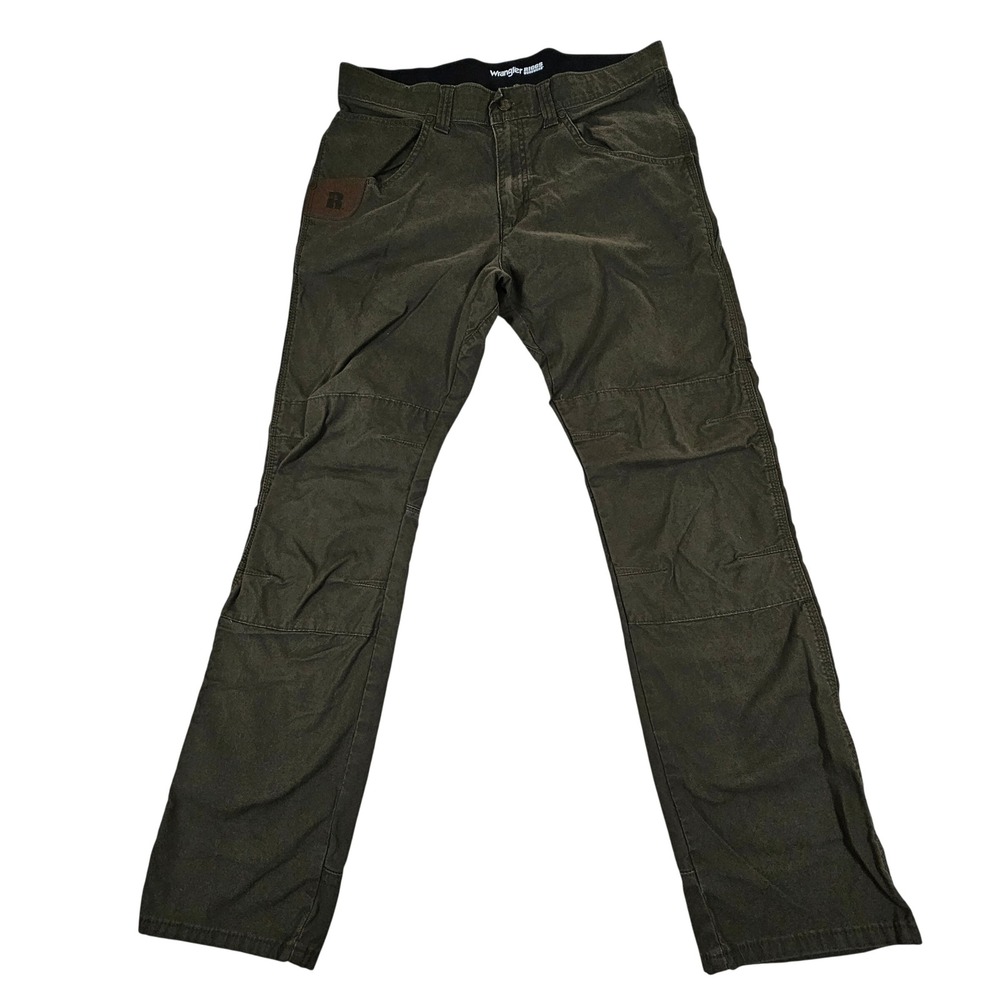 Wrangler Riggs Workwear Mens Green Double Knee Pants 3W031FN 34x32